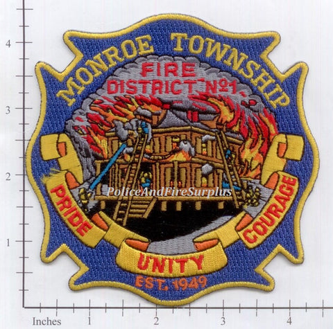 New Jersey  - Monroe Township District 1 Dept Patch