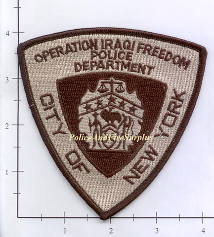 New York City Operation Iraqi Freedom Police Dept Patch