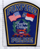 North Carolina - Foxfire Village Police Dept Patch