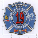 North Carolina - Pembroke City 19 Volunteer Fire Dept Patch