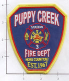 North Carolina - Puppy Creek Station 3 Fire Dept Patch