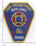 Ohio - Rayland Fire Dept Patch