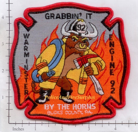 Pennsylvania - Warminster Engine 92 Fire Dept Patch