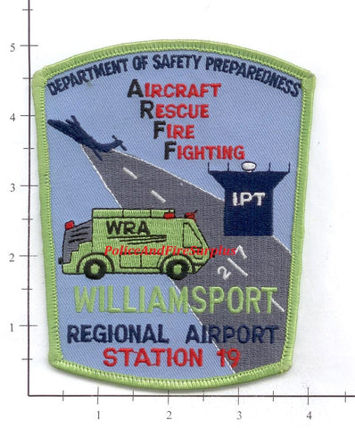 Pennsylvania - Williamsport Regional Airport Statom 19 Fire Dept Patch