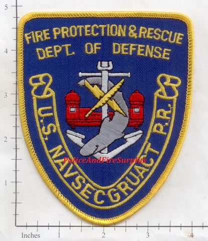 Puerto Rico - Navy Security Group Activities NavSecGruAct Fire Protection and Rescue Patch v2