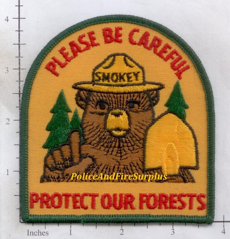 US Forest Service -  Smokey the Bear - Please Be Careful Protect Our Forests Patch