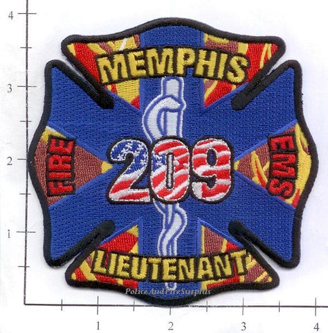 Tennessee - Memphis Lieutenant 209 Fire Dept Patch