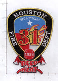 Texas - Houston Station  31 Fire Dept Patch v2