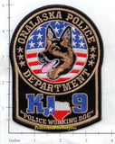 Texas - Onalaska K-9 Police Dept Patch