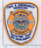 Virginia - Virginia Beach Navy MidAtlantic Region Fire & Emergency Services Fire Dept Patch
