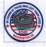 Washington DC - In Honor Of Those Who Lost Their Lives Patch