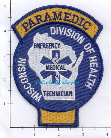 Wisconsin - Wisconsin Dept Of Health Emergency Medical Technician Paramedic Patch