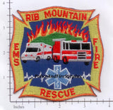 Wisconsin - Rib Mountain Fire EMS Rescue Patch