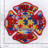 Autism Awareness Fire Dept Patch