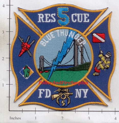 New York City Rescue 5 Fire Dept Patch v66