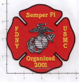 New York City USMC Marine Corps Fire Dept Patch v1