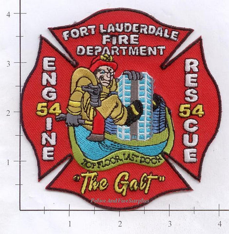 Florida - Fort Lauderdale Engine 54 Rescue 54 Fire Dept Patch