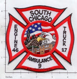 Illinois - Chicago Engine  46 Truck 17 Ambulance 9 Fire Dept Patch v2