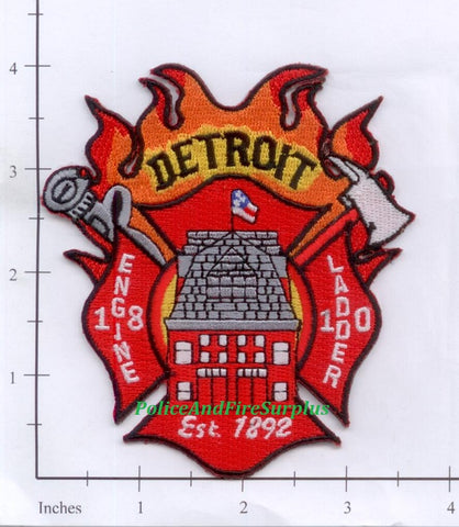 Michigan - Detroit Engine 18 Ladder 10 Fire Dept Patch