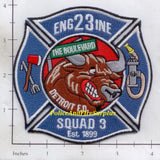 Michigan - Detroit Engine 23 Squad 3 Fire Dept Patch