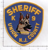 New Jersey - Union County Sheriff K-9 Unit Police Dept Patch v2