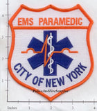 New York City City of New York Paramedic Fire Patch v14 Fully Embroidered
