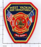 North Carolina - West Yadkin Volunteer Company 18 Fire Dept Patch v3