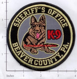 Pennsylvania - Beaver County Sheriff's Office K-9 Police Patch