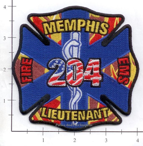 Tennessee - Memphis Lieutenant 204 Fire Dept Patch