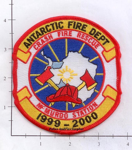Antarctica - McMurdo Station Crash Fire Rescue Fire Dept Patch