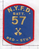 New York City Battalion 57 Fire Dept Patch v4