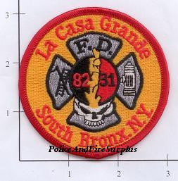New York City Engine  82 Ladder 31 Fire Dept Patch v4 Red & Yellow