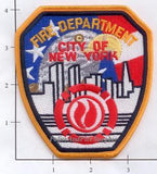 New York City Fire Dept Shoulder Patch Red, White & Blue with Eagle No Date