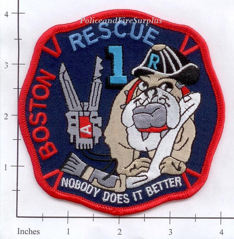 Massachusetts - Boston Rescue 1 Fire Dept Patch v2