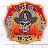 Massachusetts - Boston W-25 Mass Casualty Rehab Fire Dept Patch